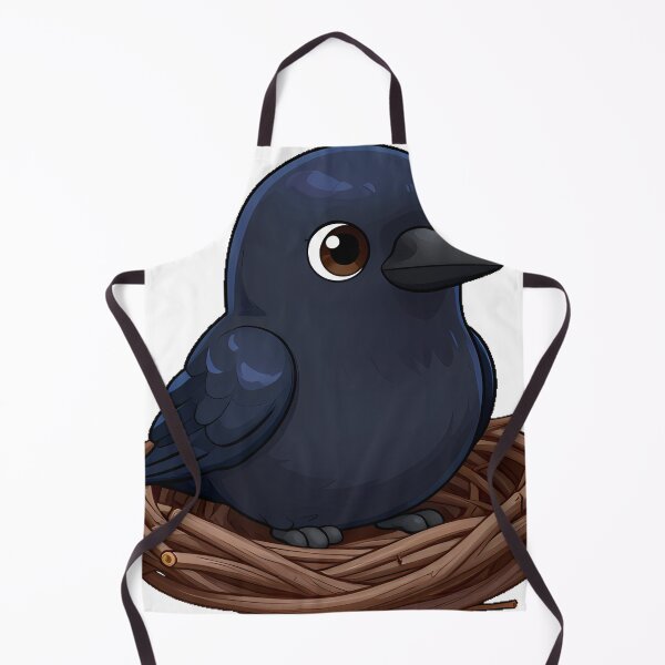 Item preview, Black Crow Sitting on a Nest of Thick Twigs designed and sold by IllumeInk.
