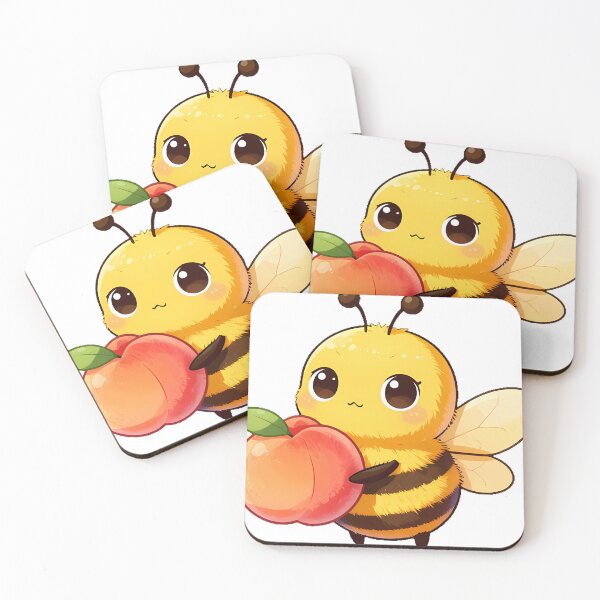 Item preview, Cute Bumblebee with a Peach designed and sold by pumsquare.