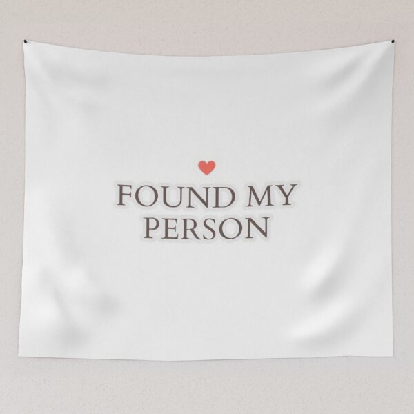 Item preview, Found My Person | Cute Romantic Love Quote Sticker designed and sold by Tiny-Doodle-Co.