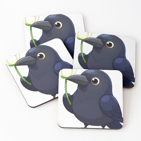 Item preview, Black Raven with a Pale Moonflower designed and sold by IllumeInk.