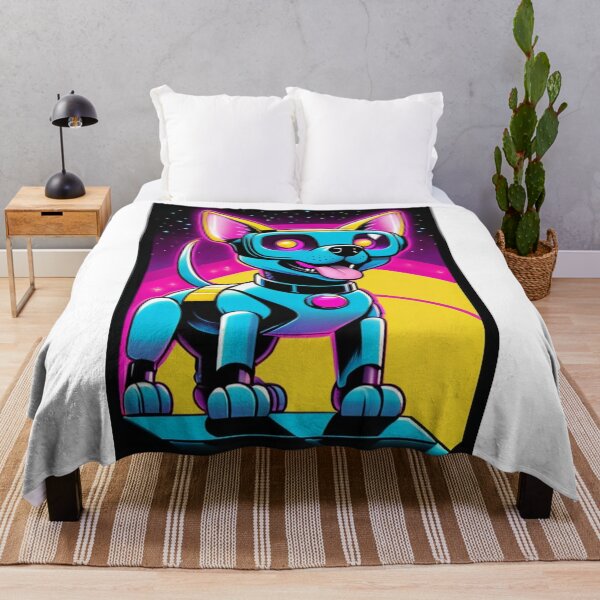 Item preview, Digital Art - Vibrant Cybernetic Creature, 1980s Vaporwave Influence designed and sold by World-Pets.