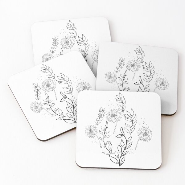 Item preview, Celestial Wildflower Bouquet Line Art designed and sold by altastudio.