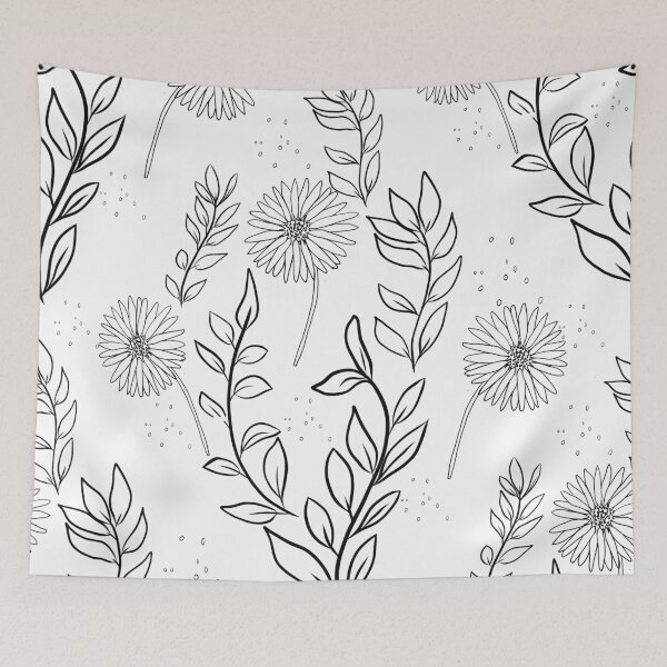 Item preview, Celestial Wildflower Bouquet Line Art designed and sold by altastudio.