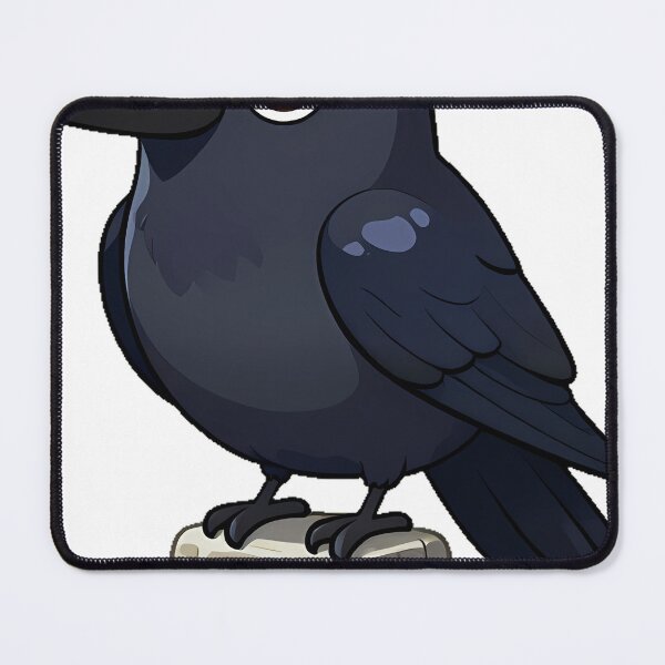 Item preview, Black Raven Perched on a Stone Gatepost designed and sold by IllumeInk.