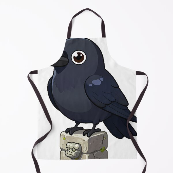 Item preview, Black Raven Perched on a Stone Gatepost designed and sold by IllumeInk.