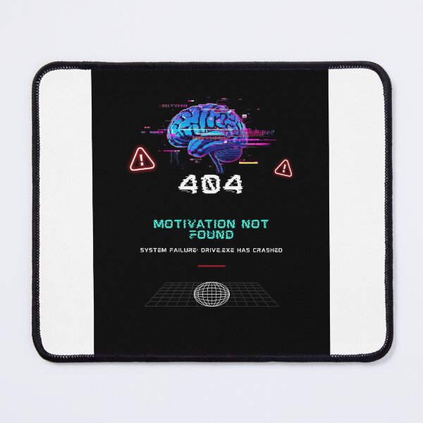 Item preview, Error 404 Motivation Not Found Cyberpunk Brain Overlay designed and sold by Gameshalah's Designs Hub.