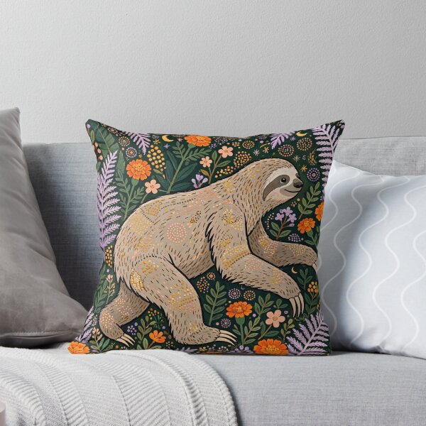 Item preview, Sloth Resting in Magical Floral Garden Art designed and sold by Jozefin's Studio.