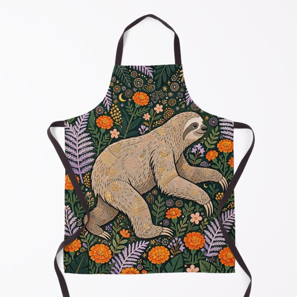 Item preview, Sloth Resting in Magical Floral Garden Art designed and sold by Jozefin's Studio.