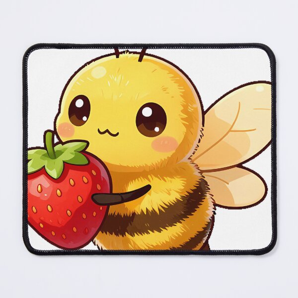 Item preview, Cute Bumblebee with a Strawberry designed and sold by pumsquare.
