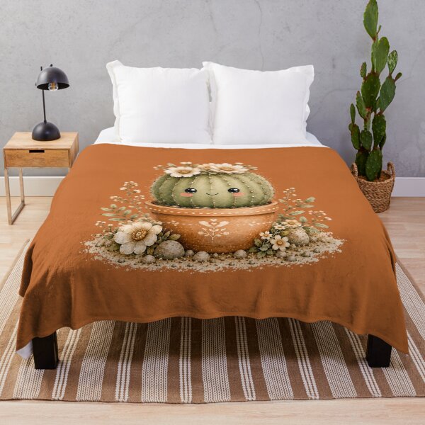 Item preview, Kawaii Cactus in Terracotta Pot Illustration – Cottagecore Design Art designed and sold by MagicMakerPh.