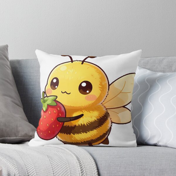 Item preview, Cute Bumblebee with a Strawberry designed and sold by pumsquare.
