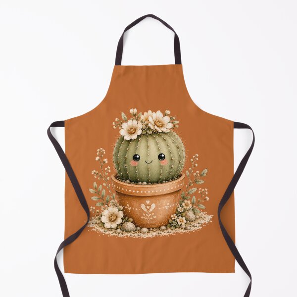Item preview, Kawaii Cactus in Terracotta Pot Illustration – Cottagecore Design Art designed and sold by MagicMakerPh.