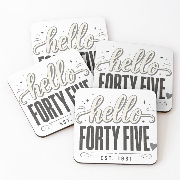 Item preview, Hello Forty Five Est. 1981 45 Years Old Humor 45th Birthday designed and sold by OUICHA.