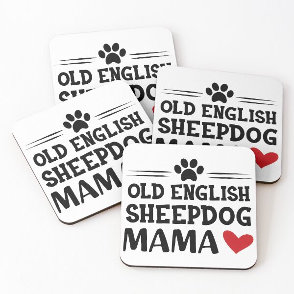 Item preview, Old English Sheepdog Mama Dog Paw Heart Design designed and sold by GiaoCalonas.