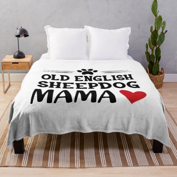 Item preview, Old English Sheepdog Mama Dog Paw Heart Design designed and sold by GiaoCalonas.