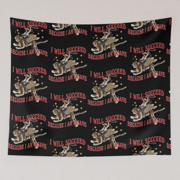 Item preview, I Will Succeed Because I Am Insane Western Cowgirl Riding Tiger designed and sold by ViniBall.