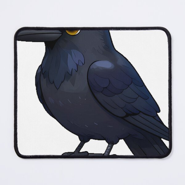 Item preview, Black Raven Perched on a Stone Pedestal designed and sold by IllumeInk.