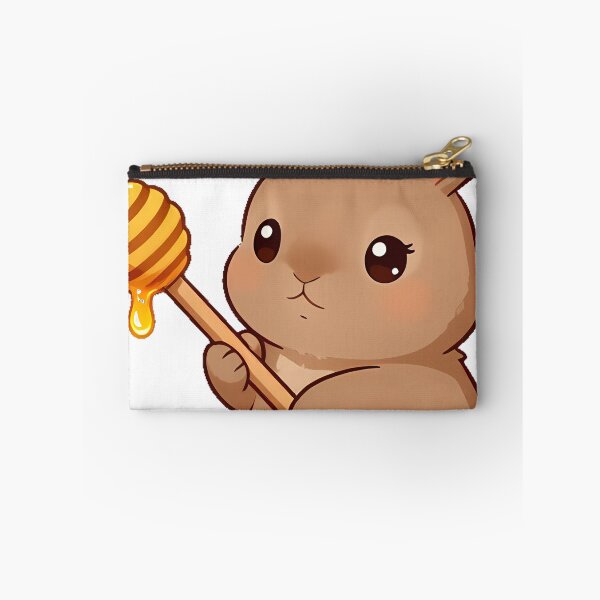 Item preview, Cute Brown Rabbit with a Honey Dipper designed and sold by pumsquare.