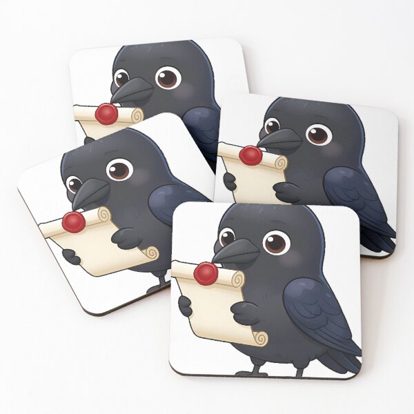 Item preview, Black Crow Holding an Unrolled Scroll designed and sold by IllumeInk.