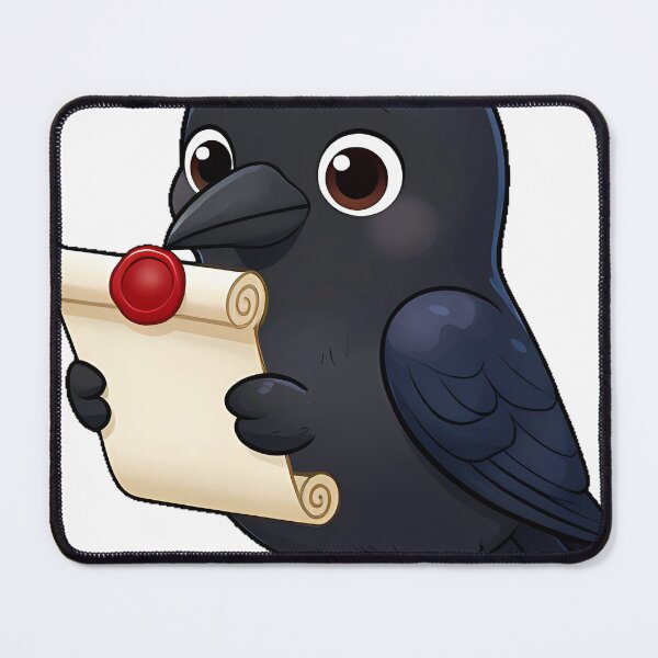 Item preview, Black Crow Holding an Unrolled Scroll designed and sold by IllumeInk.
