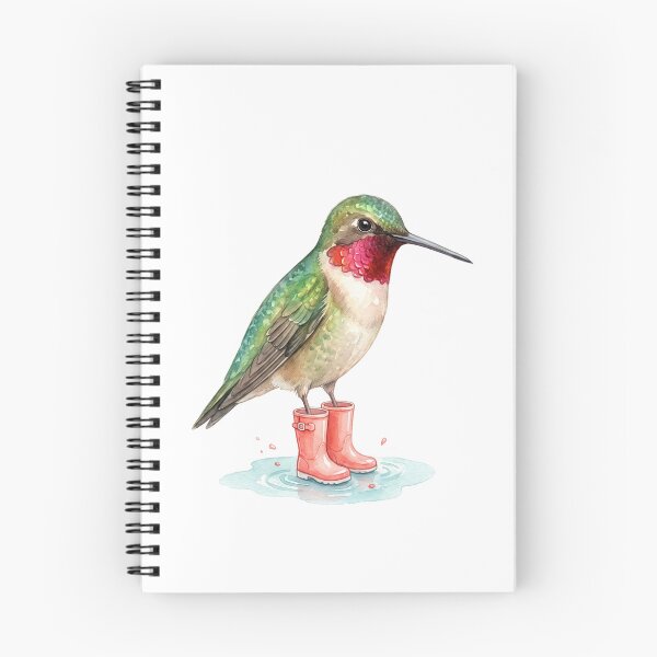 Item preview, Hummingbird Pink Rain Boots designed and sold by Roy & Tiffany.