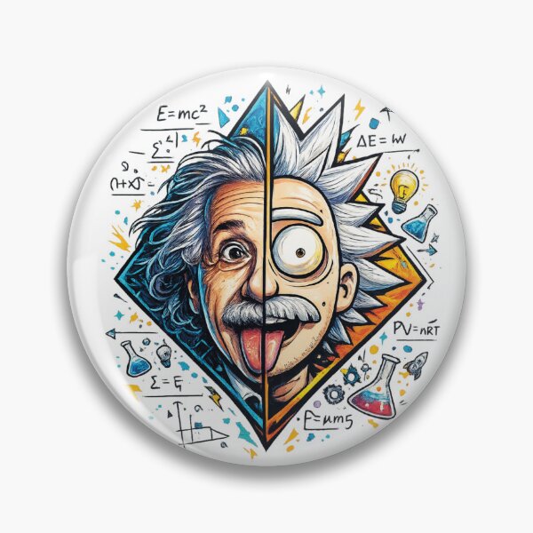 Item preview, Einstein Rick Sanchez Split Face Genius Science Mashup Pop Culture Graphic designed and sold by DesignArtist.ia.
