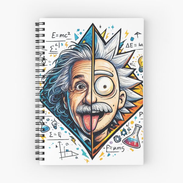 Item preview, Einstein Rick Sanchez Split Face Genius Science Mashup Pop Culture Graphic designed and sold by DesignArtist.ia.