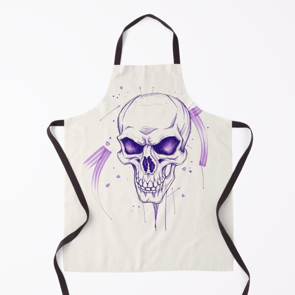 Item preview, Purple Ink Sketch Trash Polka Skull designed and sold by ERODED SELF.