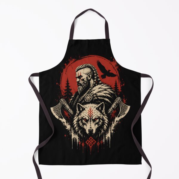 Item preview, Odin and Wolf – Viking Warrior Ravens & Norse Mythology designed and sold by Bizon2910.