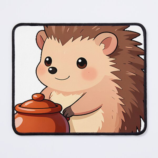 Item preview, Cute Hedgehog with a Honey Pot designed and sold by pumsquare.