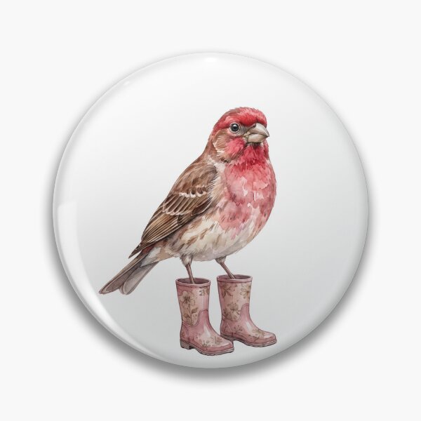 Item preview, House Finch Floral Boots designed and sold by Roy & Tiffany.