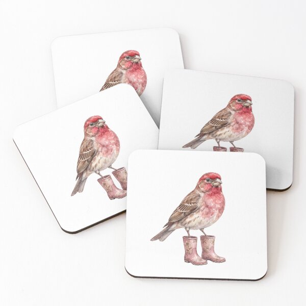 Item preview, House Finch Floral Boots designed and sold by Roy & Tiffany.