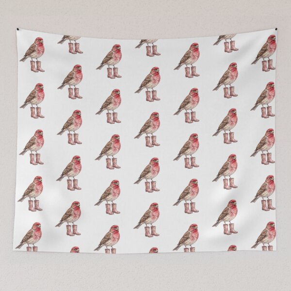 Item preview, House Finch Floral Boots designed and sold by Roy & Tiffany.