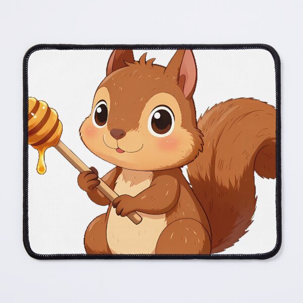 Item preview, Cute Squirrel with a Honey Dipper designed and sold by pumsquare.