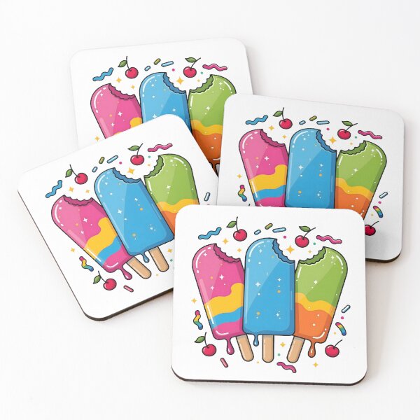 Item preview, delicious colorful cheerful ice lolly designed and sold by octozap.