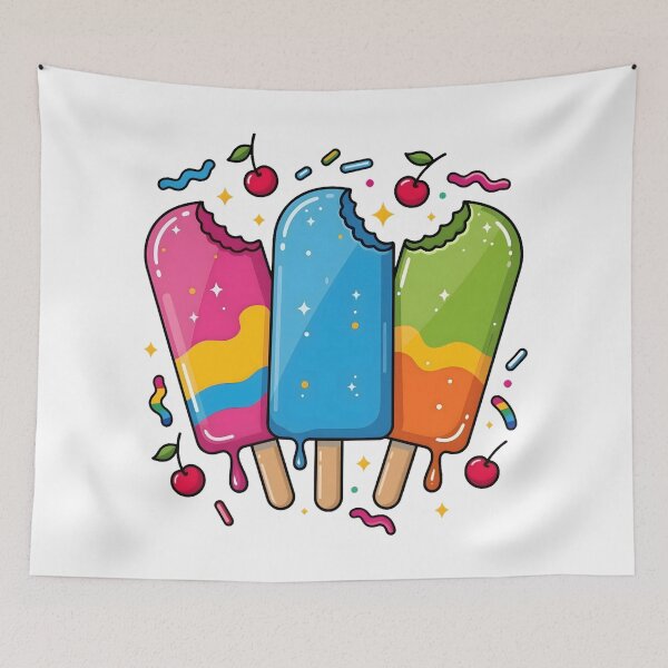 Item preview, delicious colorful cheerful ice lolly designed and sold by octozap.