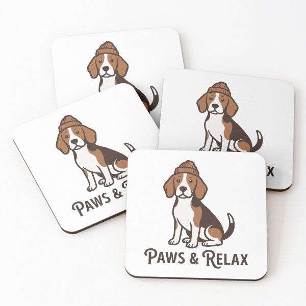 Item preview, Paws & Relax Beagle Dog Cozy Beanie Illustration designed and sold by GiaoCalonas.