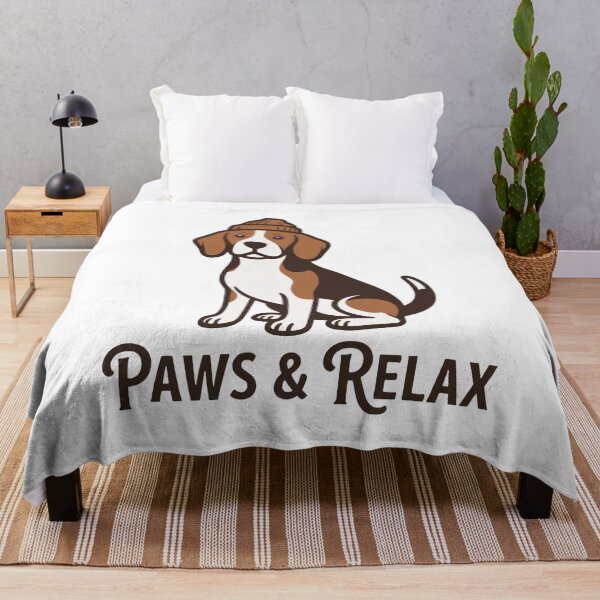 Item preview, Paws & Relax Beagle Dog Cozy Beanie Illustration designed and sold by GiaoCalonas.
