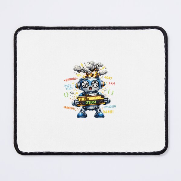 Item preview, Still Thinking AI Reasoning Meltdown Sticker and T-Shirt | Coder Gift designed and sold by PixelForge Studio2.