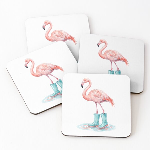 Item preview, Pink Flamingo Teal Boots designed and sold by Roy & Tiffany.