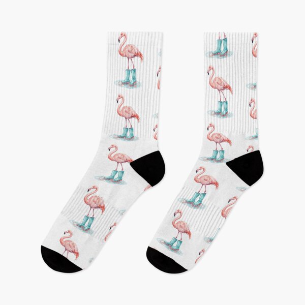 Item preview, Pink Flamingo Teal Boots designed and sold by Roy & Tiffany.