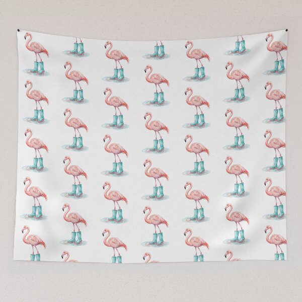 Item preview, Pink Flamingo Teal Boots designed and sold by Roy & Tiffany.