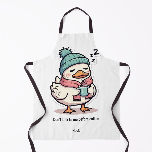 Item preview, Cute Sleepy Duck Coffee Sticker | Kawaii Cozy Duck with Coffee | Don't Talk to Me Before Coffee designed and sold by MMK1SHOP.