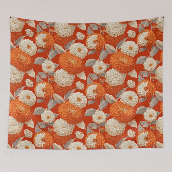 Item preview, Flourishing Zinnia Print - Flower Floral Pattern - Father'S Day Gift Ideas designed and sold by RoyalStarsPatts.
