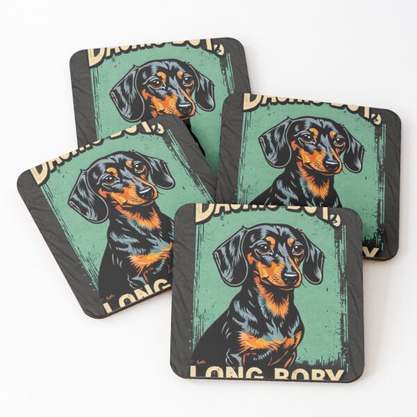 Item preview, Fashion - Vintage dachshund dog, Retro black and gold illustration on apparel designed and sold by World-Pets.