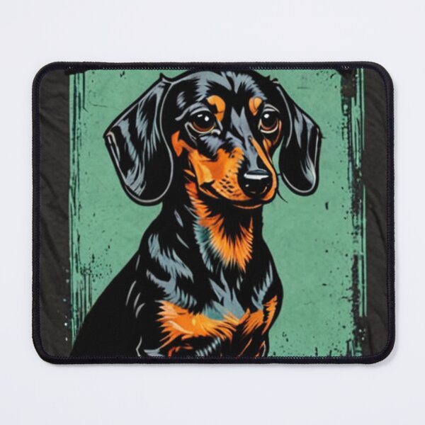 Item preview, Fashion - Vintage dachshund dog, Retro black and gold illustration on apparel designed and sold by World-Pets.