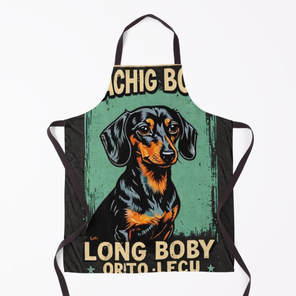 Item preview, Fashion - Vintage dachshund dog, Retro black and gold illustration on apparel designed and sold by World-Pets.