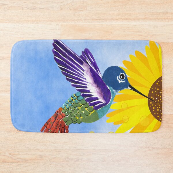 Item preview, Colorful Hummingbird With Sunflowers  designed and sold by Sartoris Art.