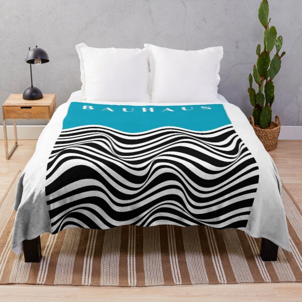 Item preview, Bauhaus Black & White Wavy Abstract Design designed and sold by seLaleeeNamha.