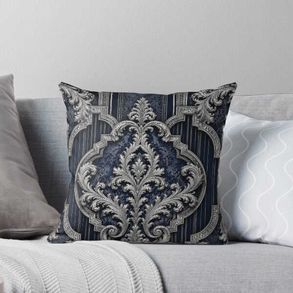 Item preview, Blue-Silver Baroque & Damask designed and sold by DesignsByPrnces.